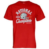 Men's Blue 84  Scarlet Ohio State Buckeyes College Football Playoff 2024 National Champions T-Shirt