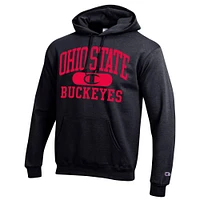 Sweat à capuche noir Champion Ohio State Buckeyes Arch Pill pour homme