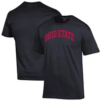 Men's Champion  Black Ohio State Buckeyes Basic Arch T-Shirt
