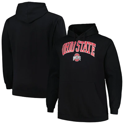 Sweat à capuche Powerblend avec Logo Big & Tall Arch Over Ohio State Buckeyes Champion noir pour homme