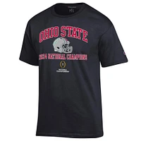 Men's Champion Black Ohio State Buckeyes College Football Playoff 2024 National Champions Helmet T-Shirt