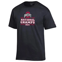 Men's Champion Black Ohio State Buckeyes College Football Playoff 2024 National Champions Schedule T-Shirt