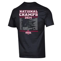 Men's Champion Black Ohio State Buckeyes College Football Playoff 2024 National Champions Schedule T-Shirt