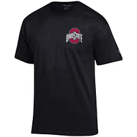 Men's Champion Black Ohio State Buckeyes Team Stack 2-Hit T-Shirt