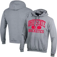 Sweat à capuche Champion Heather Grey Ohio State Buckeyes Arch Pill pour homme