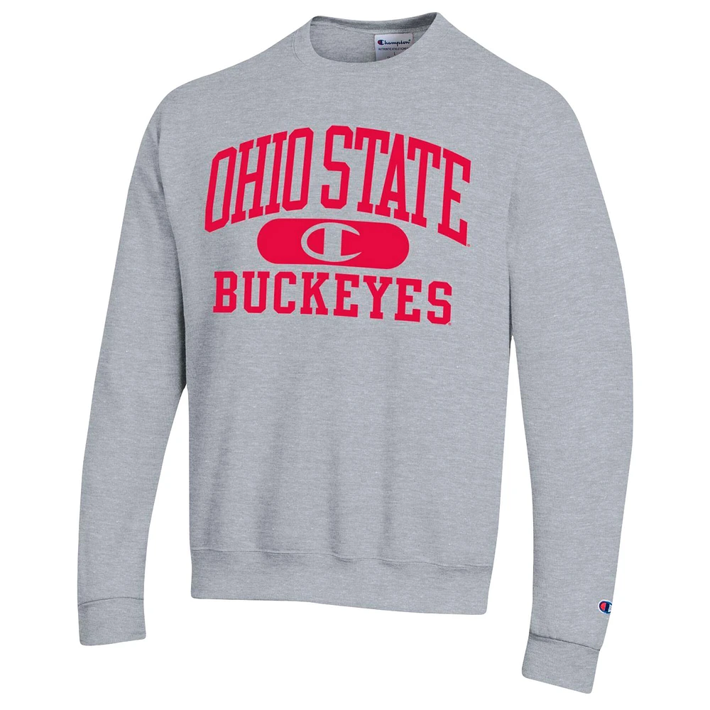 Sweat Champion Ohio State Buckeyes Arch Pill gris chiné pour homme