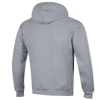Men's Champion  Heather Gray Ohio State Buckeyes Basic Arch Fleece Pullover Hoodie