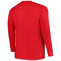 Men's Champion Scarlet Ohio State Buckeyes Big & Tall Arch Long Sleeve T-Shirt