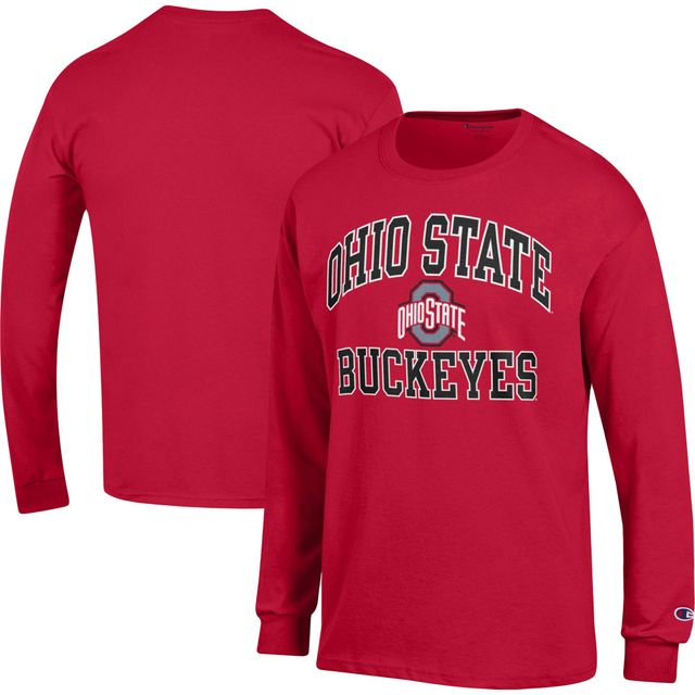 Champion Scarlet Ohio State Buckeyes High Motor T-shirt à manches longues pour homme