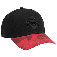 Men's Colosseum Black/Scarlet Ohio State Buckeyes On Our Honor Adjustable Hat