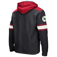 Men's Colosseum Black Ohio State Buckeyes 2.0 Lace-Up Pullover Hoodie