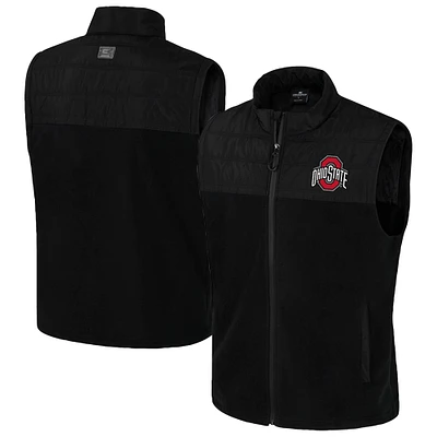 Gilet zippé noir pour homme Colosseum Ohio State Buckeyes Block The Sun