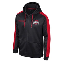 Men's Colosseum  Black Ohio State Buckeyes Reese Full-Zip Hoodie