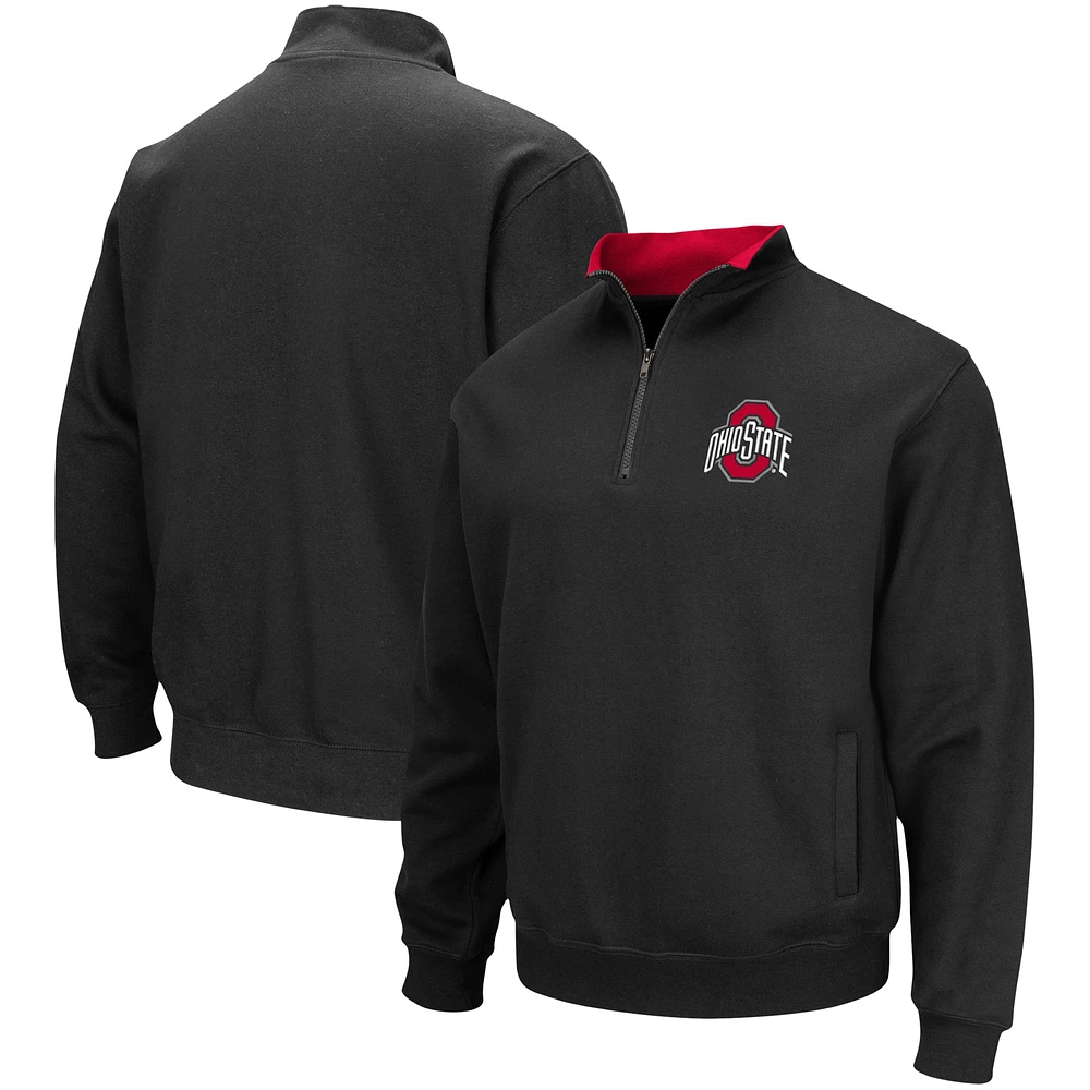 Men's Colosseum Black Ohio State Buckeyes Tortugas Quarter-Zip Jacket