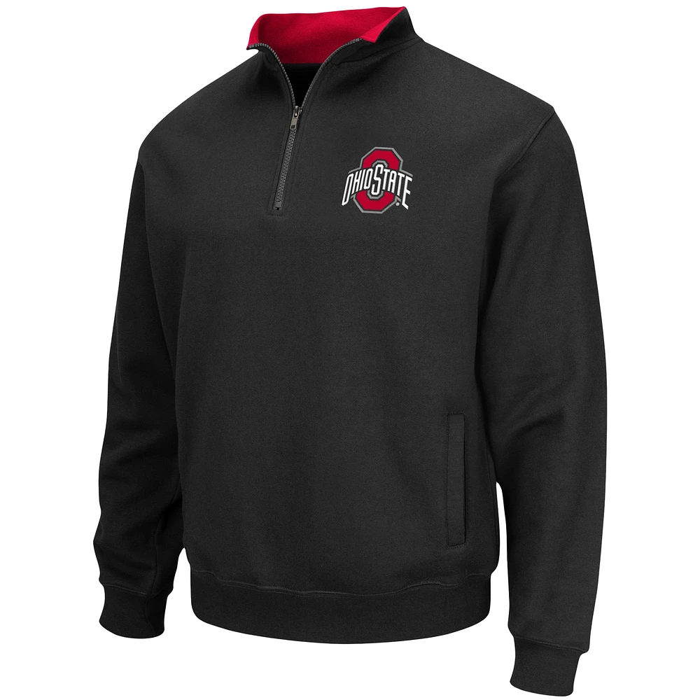 Veste homme Colosseum Black Ohio State Buckeyes Tortugas quart-zip