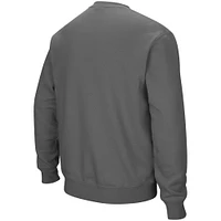 Men's Colosseum Charcoal Ohio State Buckeyes Team Arch & Logo Tackle Twill Pullover Sweatshirt