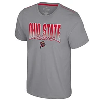 Men's Colosseum Gray Ohio State Buckeyes Dual Logo T-Shirt