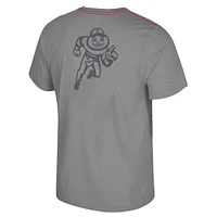 Men's Colosseum Gray Ohio State Buckeyes Dual Logo T-Shirt