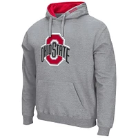 Sweat à capuche Colosseum Ohio State Buckeyes Arch & Logo 3.0 gris chiné pour homme