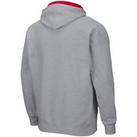 Men's Colosseum Heathered Gray Ohio State Buckeyes Arch & Logo 3.0 Full-Zip Hoodie