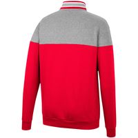 Men's Colosseum Scarlet/Heather Gray Ohio State Buckeyes Be the Ball Quarter-Zip Top