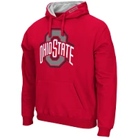 Colosseum Scarlet Ohio State Buckeyes Arch and Logo Sweat à capuche pour homme