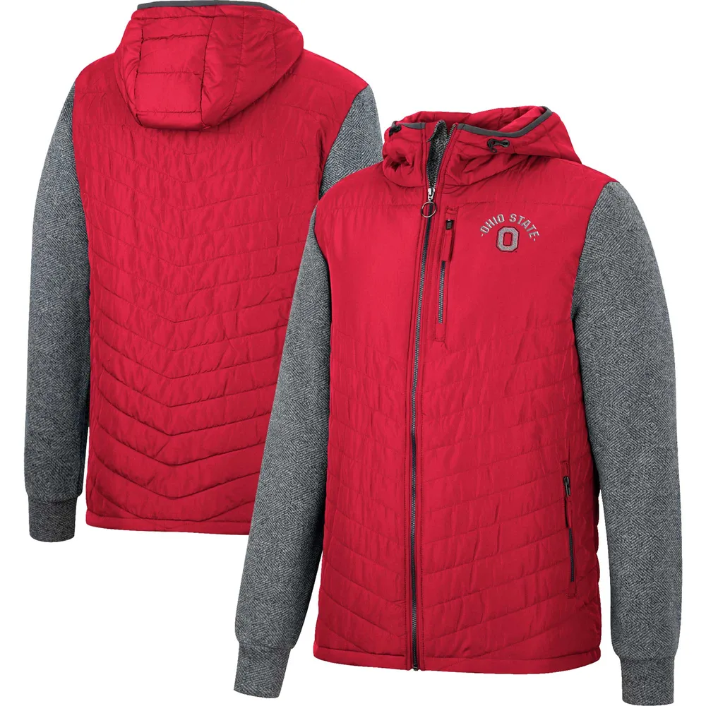 Lids Ohio State Buckeyes Colosseum Course Herringbone Full-Zip Hoodie -  Scarlet