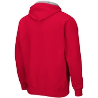 Sweat à capuche entièrement zippé avec logo Colosseum Scarlet Ohio State Buckeyes pour homme