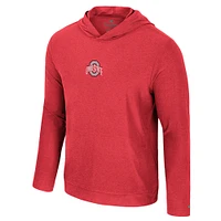 T-shirt à manches longues et capuche pour homme Colosseum Scarlet Ohio State Buckeyes