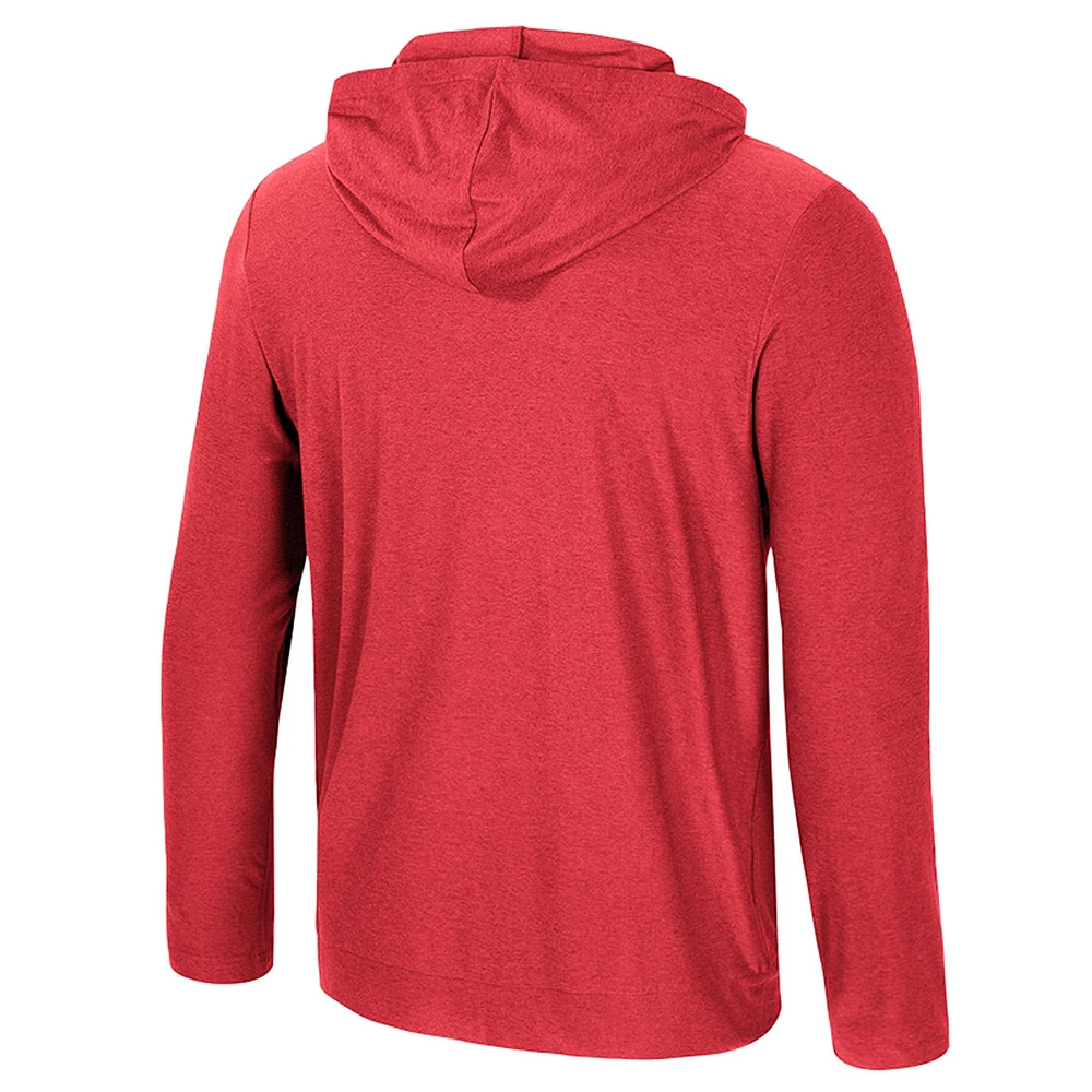 T-shirt à manches longues et capuche pour homme Colosseum Scarlet Ohio State Buckeyes