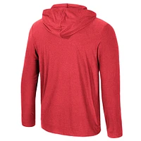 T-shirt à manches longues et capuche pour homme Colosseum Scarlet Ohio State Buckeyes