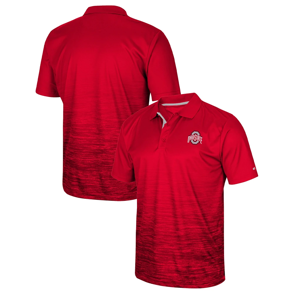 Men's Colosseum Scarlet Ohio State Buckeyes Marshall Polo