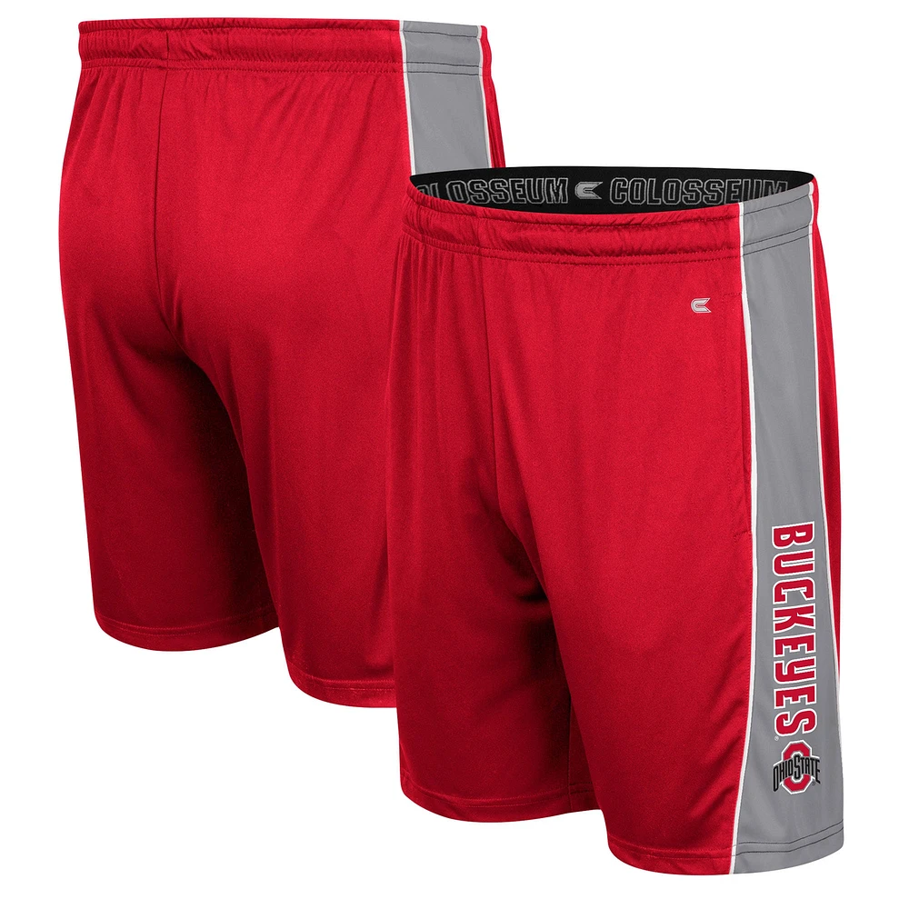 Men's Colosseum Scarlet Ohio State Buckeyes Panel Shorts