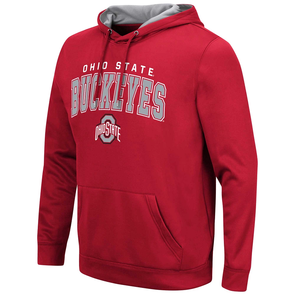 Pull à capuche Colosseum Scarlet Ohio State Buckeyes Resistance pour hommes