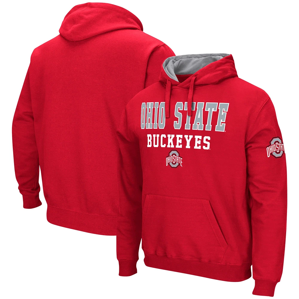 Sweat à capuche Colosseum Scarlet Ohio State Buckeyes Sunrise pour homme