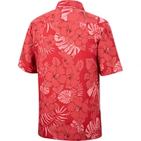 Men's Colosseum Scarlet Ohio State Buckeyes The Dude Camp Button-Up Shirt