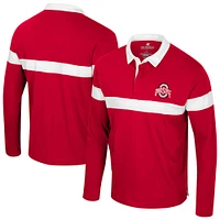 Polo à manches longues pour homme Colosseum Scarlet Ohio State Buckeyes Too Cool For School