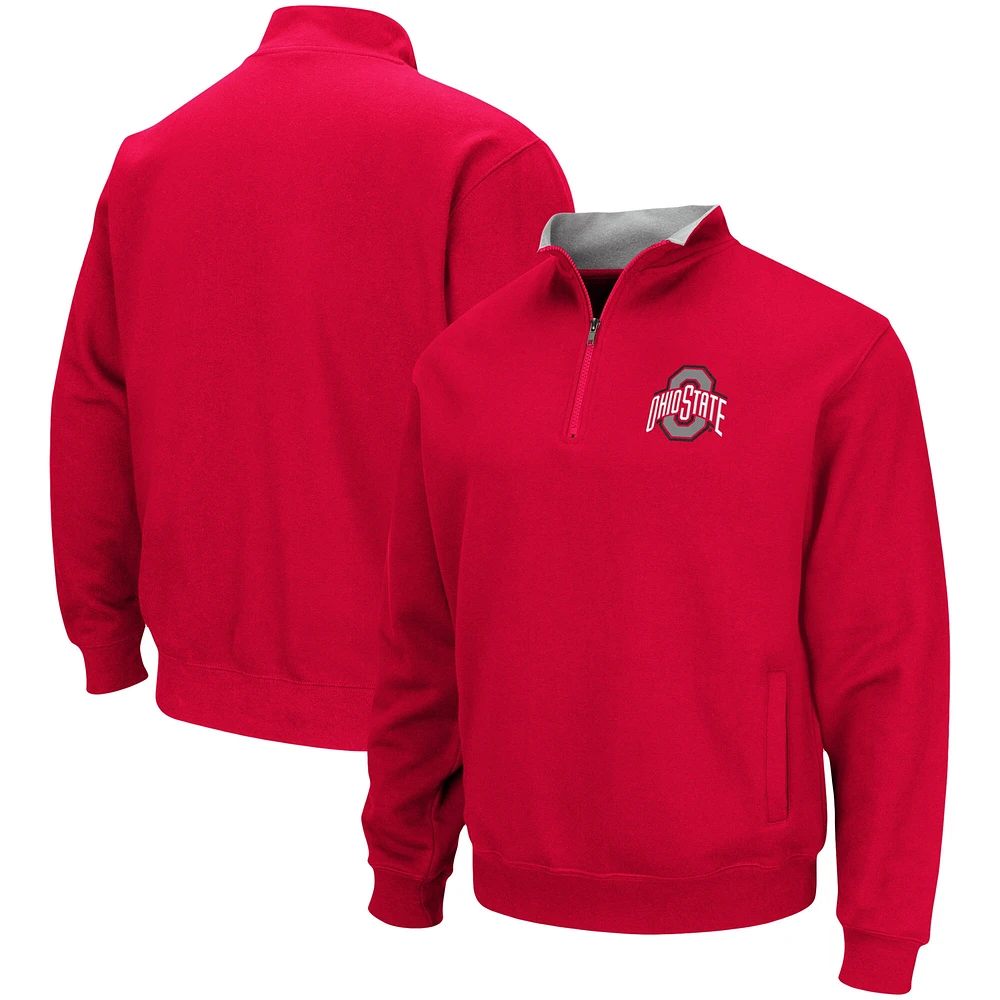 Men's Colosseum Scarlet Ohio State Buckeyes Tortugas Quarter-Zip Jacket