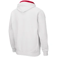 Men's Colosseum White Ohio State Buckeyes Arch & Logo 3.0 Full-Zip Hoodie