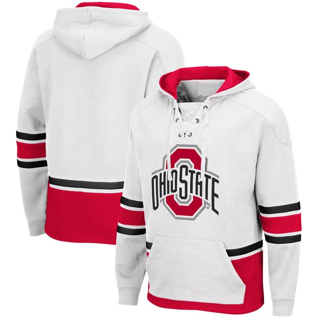 Sweat à capuche Colosseum Ohio State Buckeyes Lace Up 3.0 pour homme, blanc