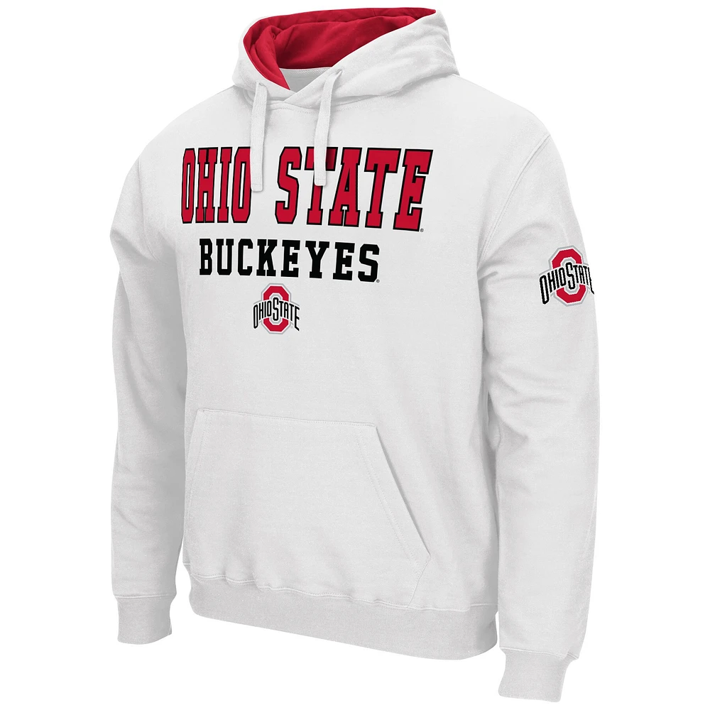 Sweat à capuche Colosseum Ohio State Buckeyes Sunrise pour homme, blanc