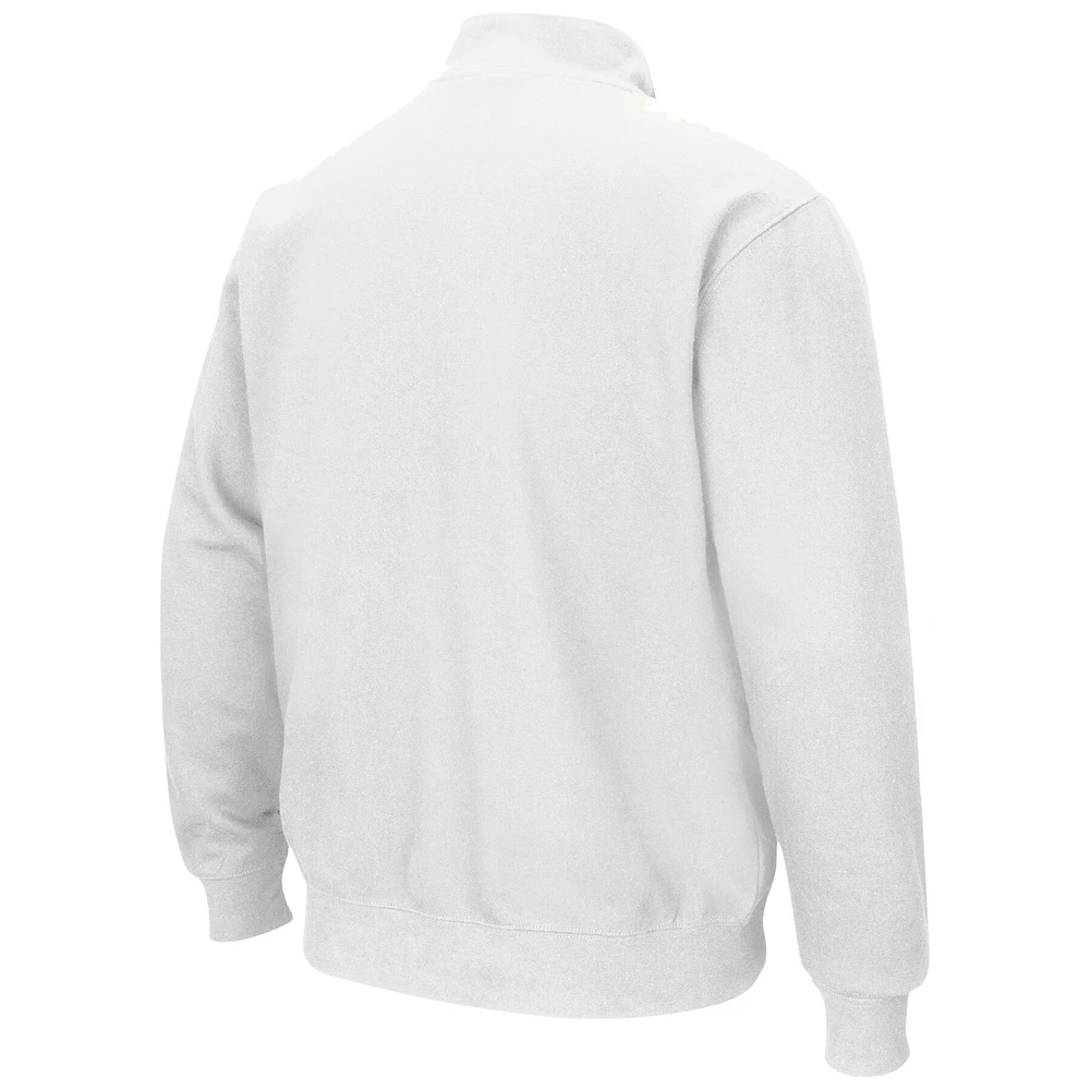 Colosseum White pour homme Ohio State Buckeyes Tortugas Team Logo Quarter-Zip Jacket