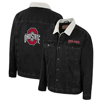 Colosseum x Wrangler Charcoal Ohio State Buckeyes Western Veste en jean boutonnée pour homme