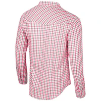 Chemise à manches longues et bouton-pression Colosseum x Wrangler pour hommes, Ohio State Buckeyes, carreaux