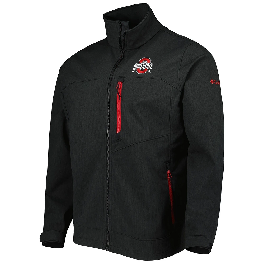Men's Columbia Black Ohio State Buckeyes Ascender II Full-Zip Jacket