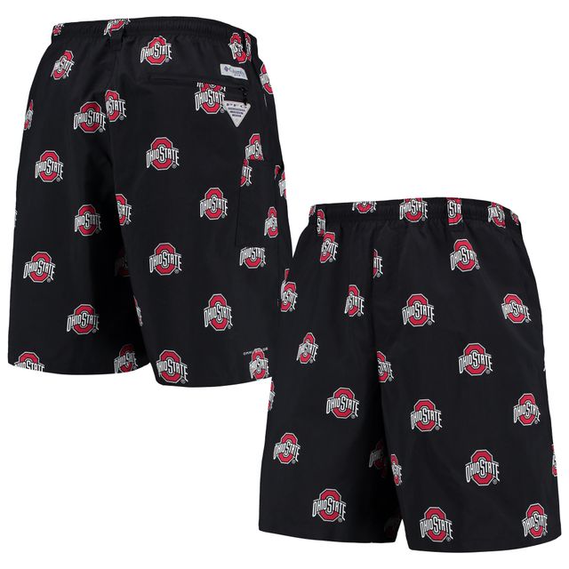 Columbia Black Ohio State Buckeyes PFG Backcast II 8" Short hybride Omni-Shade pour homme