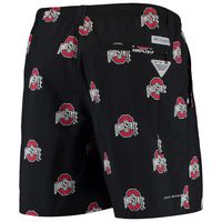 Men's Columbia Black Ohio State Buckeyes PFG Backcast II Omni-Shade Hybrid Shorts