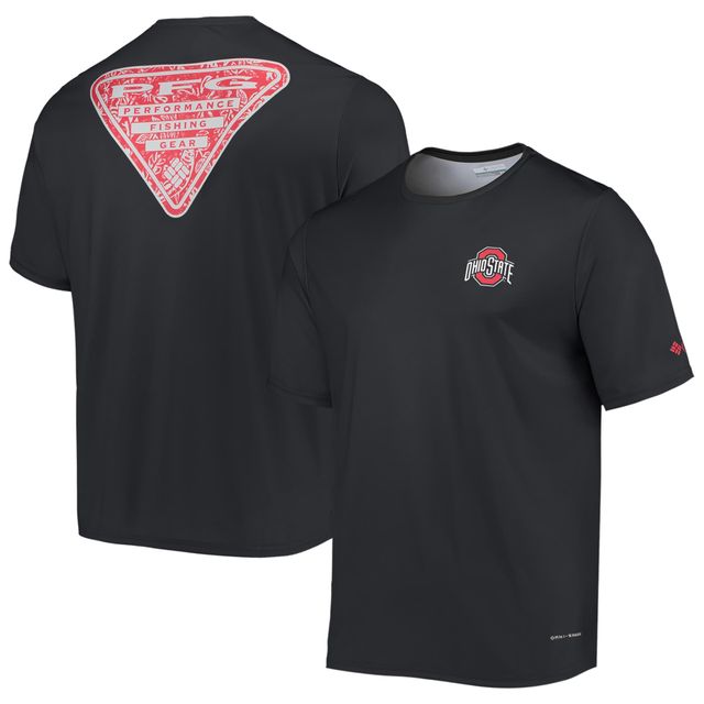 T-shirt noir Columbia Ohio State Buckeyes Terminal Tackle Omni-Shade pour homme