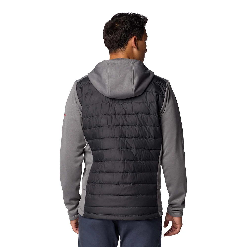 Men's Columbia  Charcoal/Gray Ohio State Buckeyes Out-Shield Hybrid Full-Zip Hoodie Jacket