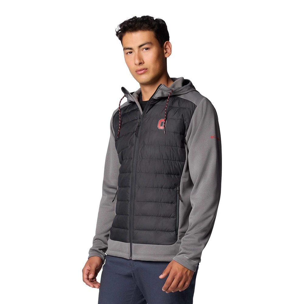 Men's Columbia  Charcoal/Gray Ohio State Buckeyes Out-Shield Hybrid Full-Zip Hoodie Jacket